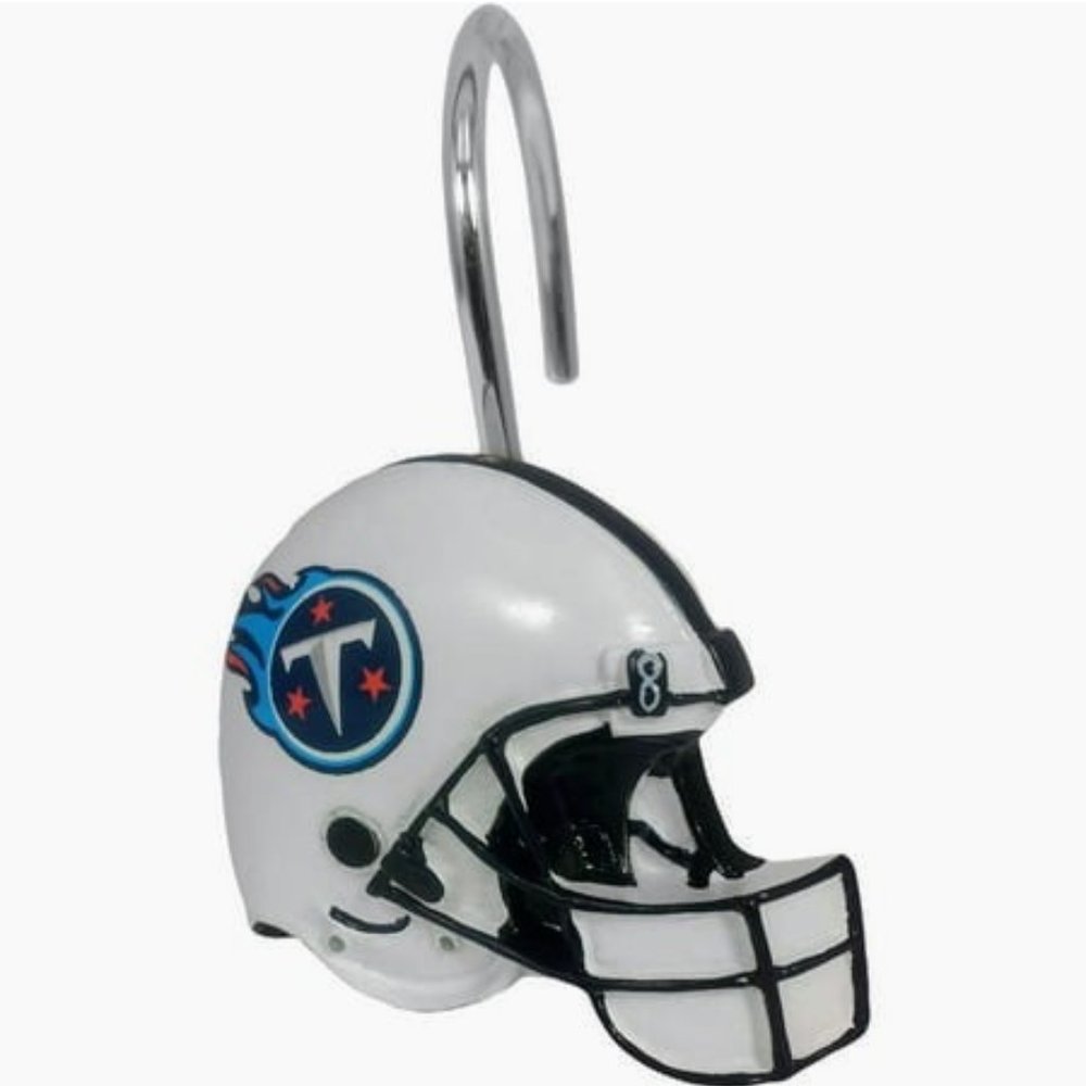 🏈🆕 TENNESSEE TITANS 12 PIECE SHOWER CURTAIN RINGS SET - NFL - UNISEX